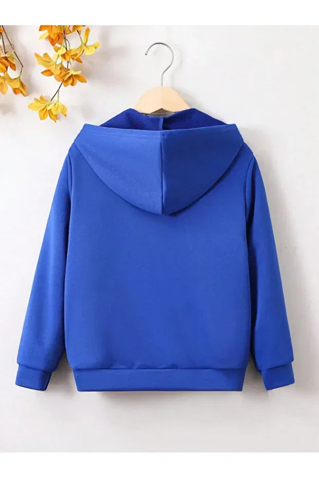 Детский кардиган с принтом Unisex plus size unprinted zip-up cardigan/jacket Novibe, Saxmavi1 — фото 3