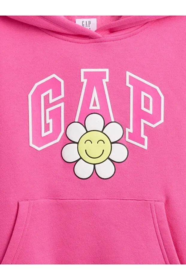 Детское худи для девочек с длинным рукавом Gap, Pink-003 — фото 2