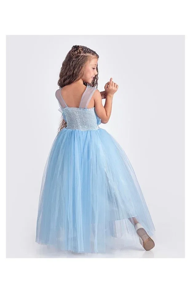 Детское платье для девочек с пайетками Kt Pera Baby, Baby Blue — фото 3