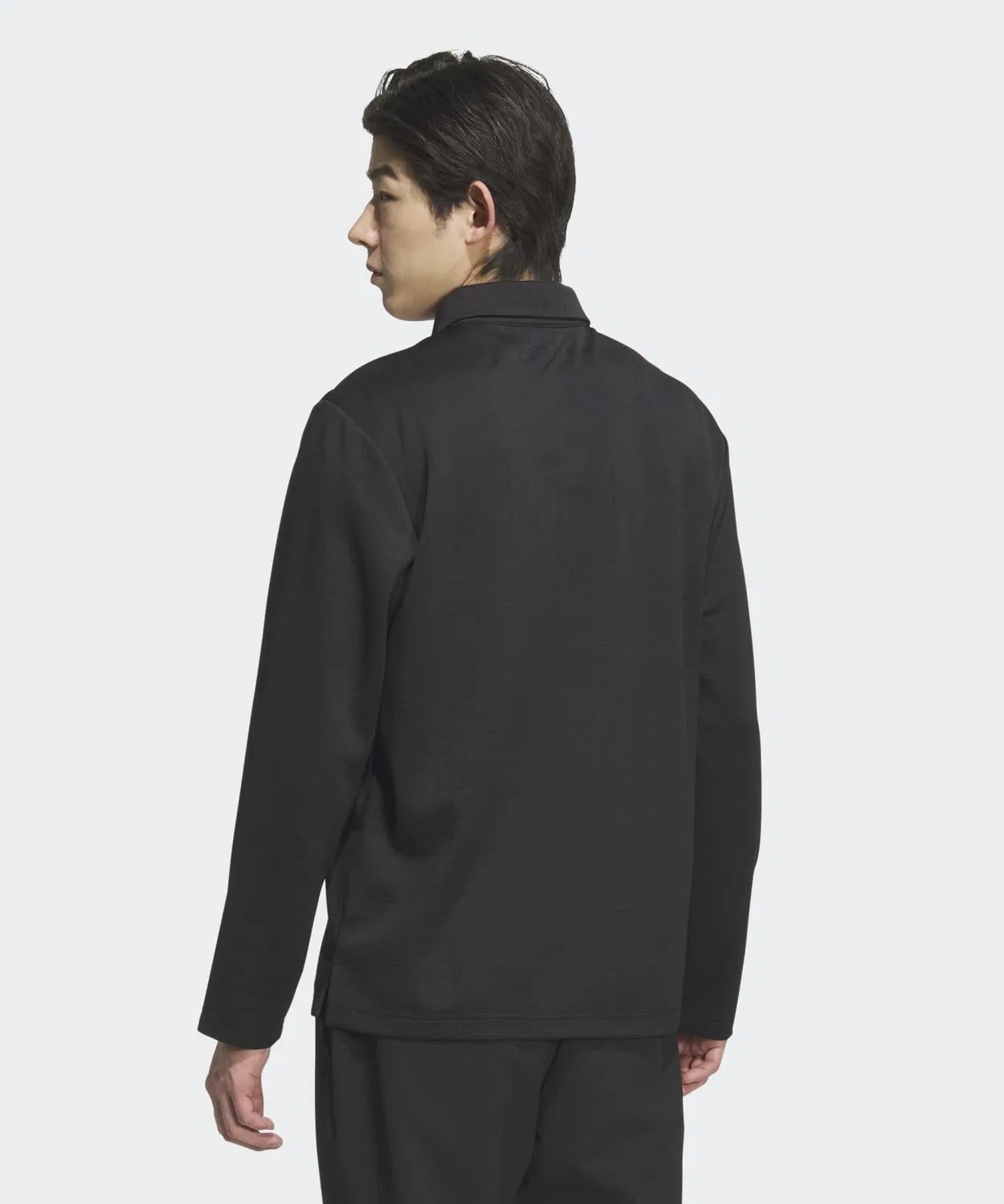 Мужская длиннорукавная поло с монограммным принтом Adidas Golf, Black — фото 2