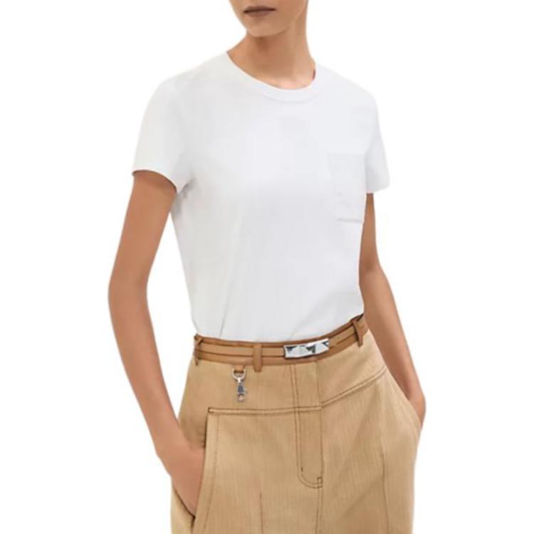 

HERMES Футболка FW25 женская белая, Белый, HERMES Футболка FW25 женская белая