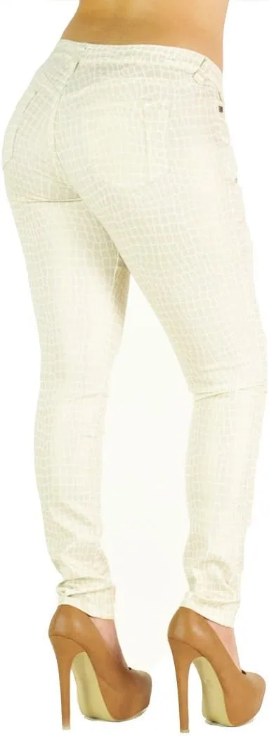 

Poetic Justice женские джинсы Curvy Fit с принтом жирафа