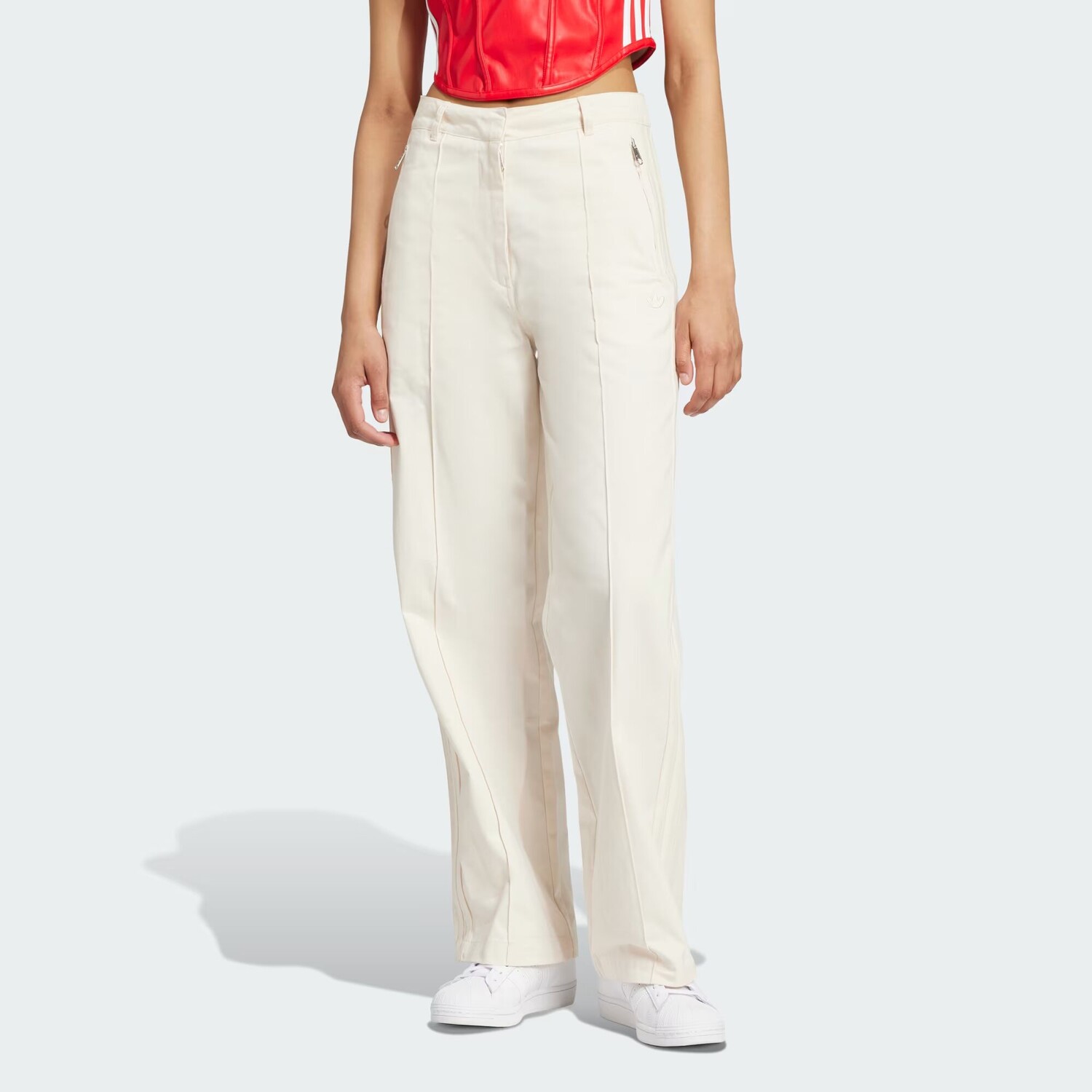 

Брюки-чиносы из твила Premium Essentials Adidas, цвет Wonder White