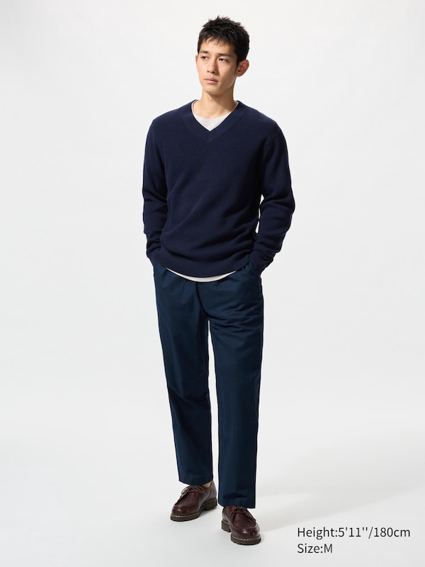 

Легкие брюки из льняной смеси Uniqlo, синий