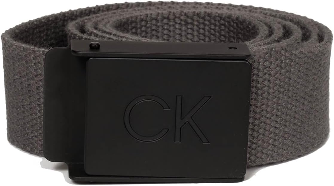 

Ремень для гольфа Calvin Klein Mens 2024 CK Monogram Matt Buckle с пряжкой, подобранный под размер, Charcoal