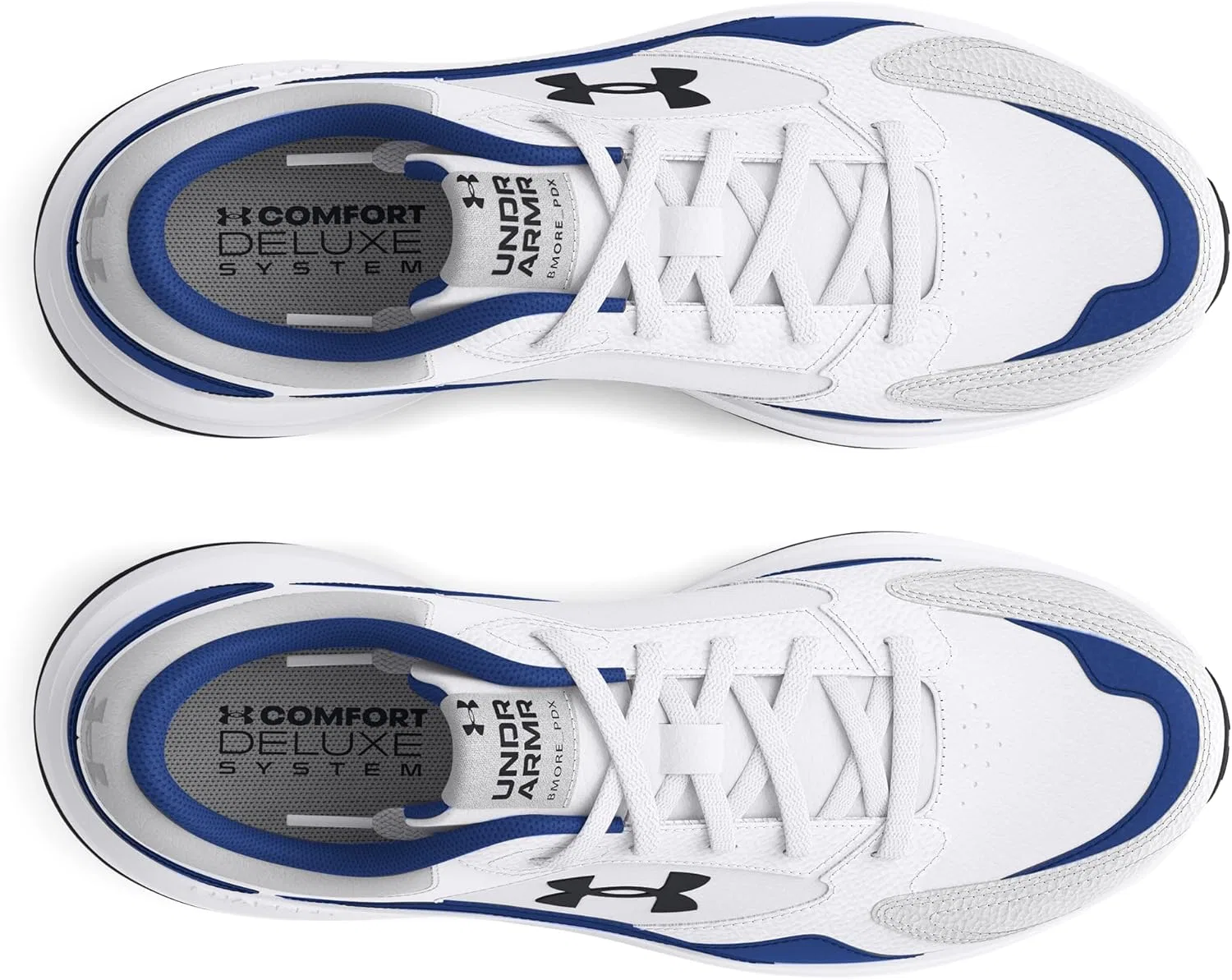 Мужские кроссовки Under Armour UA Edge Lthr Cross Trainer, White Tech Blue Black — фото 2