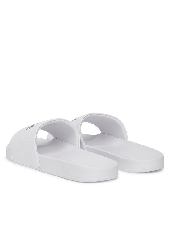Мюли Hilfiger Print Tumble Pool Slide FM0FM05505 Tommy Hilfiger, белый — фото 3
