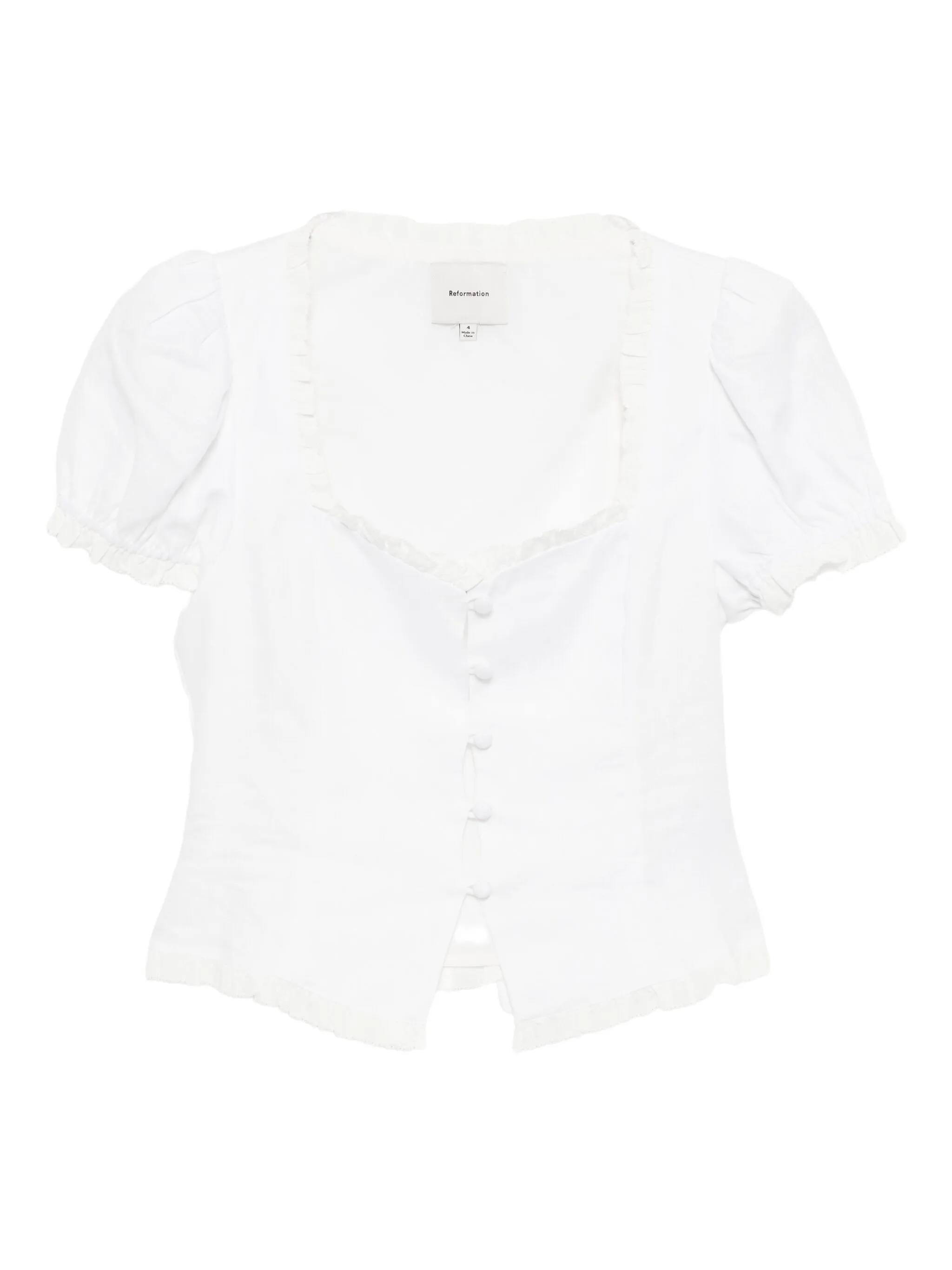 

Льняной топ Rosemary Reformation, белый