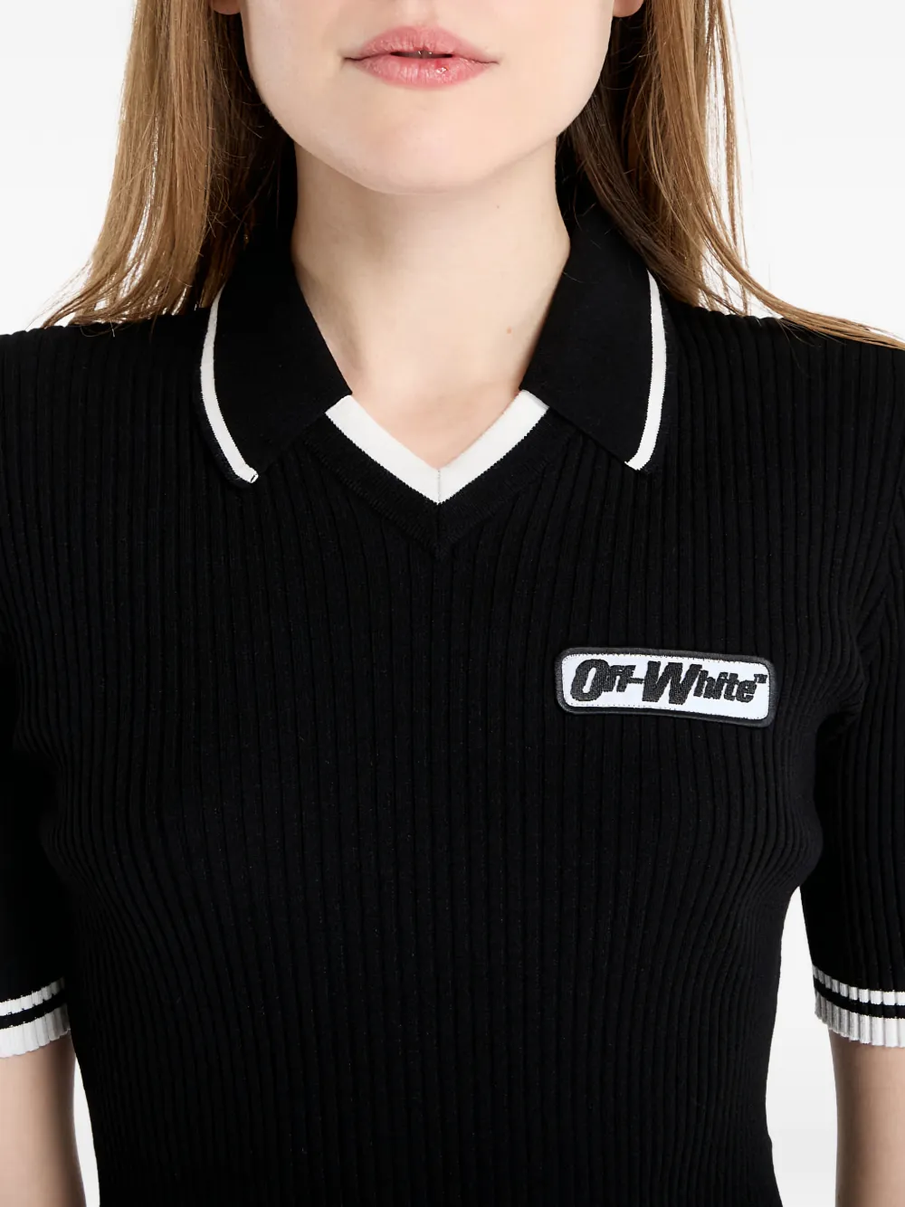 Футболка в рубчик Off-White, черный — фото 4
