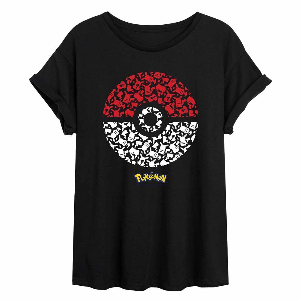 

Струящаяся футболка Pokémon Poké Ball для юниоров Licensed Character, черный