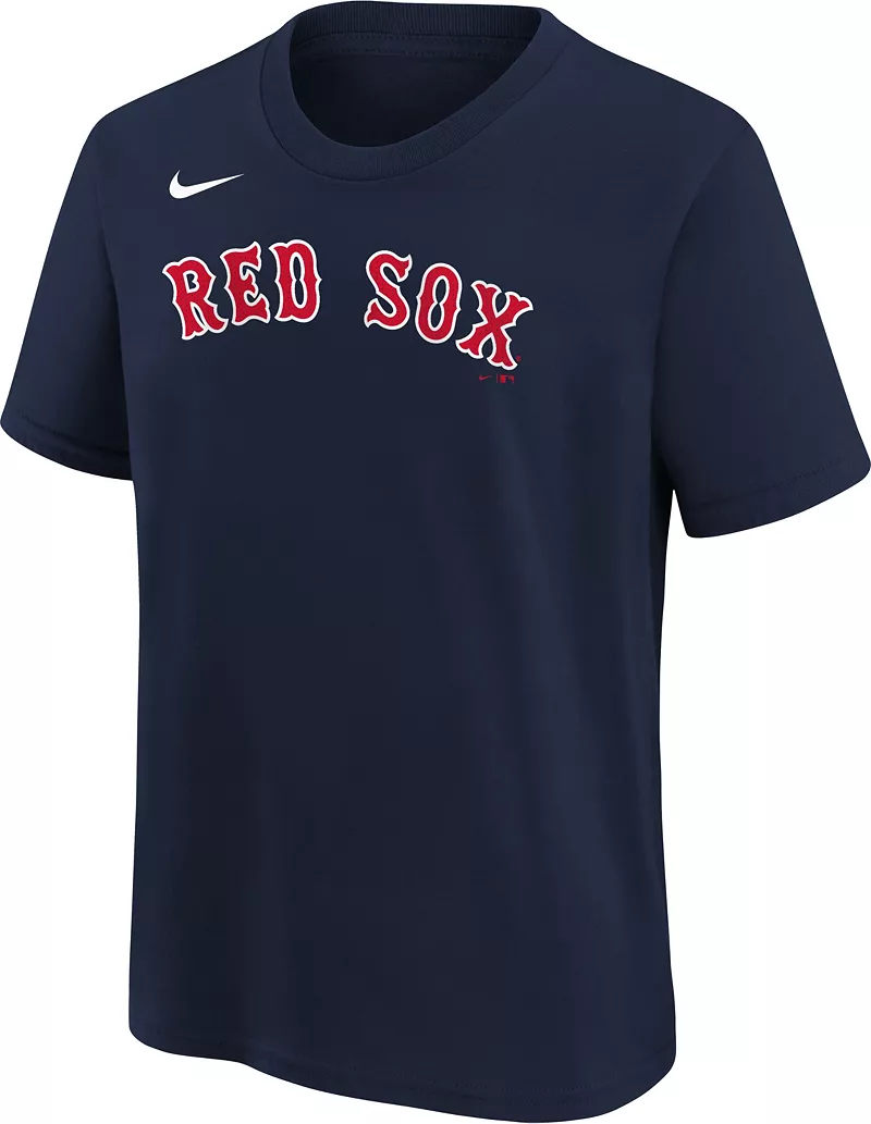 Темно-синяя домашняя футболка Nike Youth Boston Red Sox David Ortiz #34 — фото 2