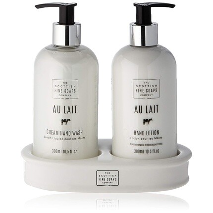 

Набор для ухода за руками Scottish Fine Soaps Au Lait, лосьон для мытья рук и керамическая подставка для бутылок, 600 мл Azzutork