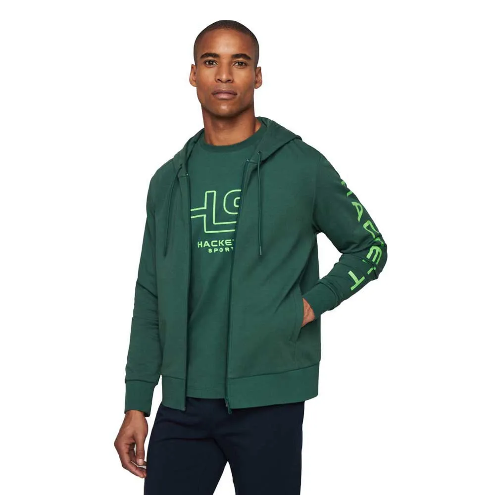 

Толстовка Hackett Essential full zip, зеленый
