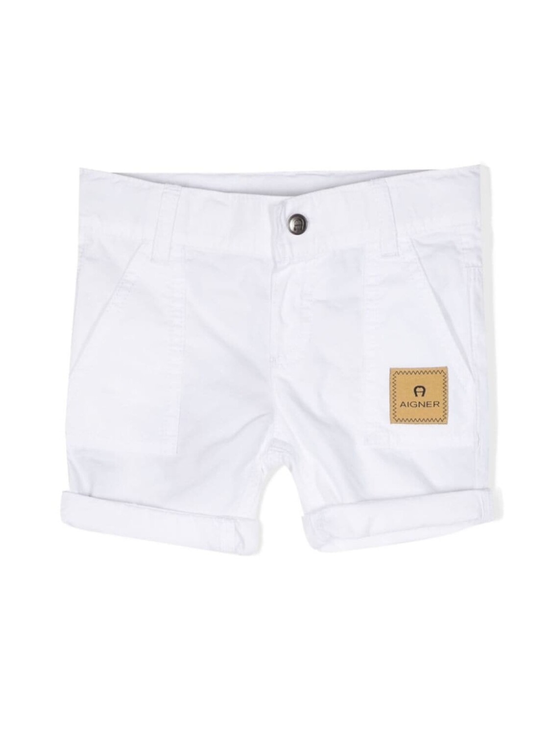 

Aigner Kids шорты с нашивкой-логотипом, белый