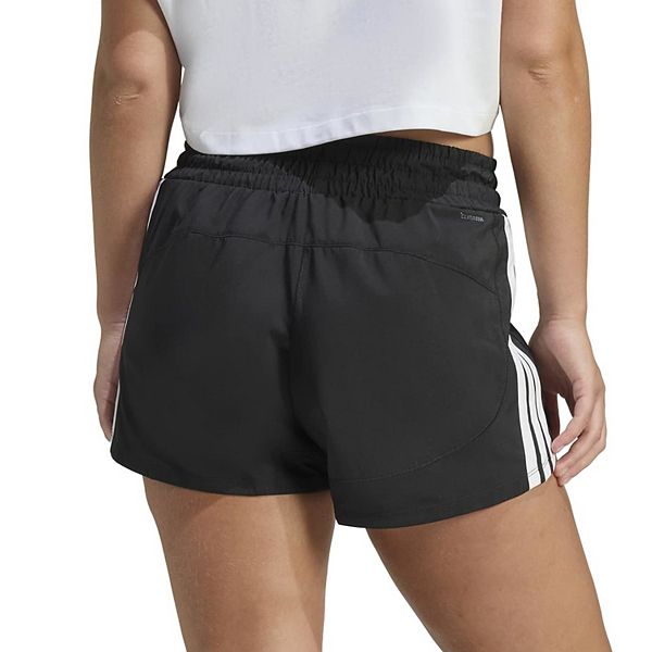 Женские шорты Pacer Workout Woven High Rise Adidas, Black White — фото 2