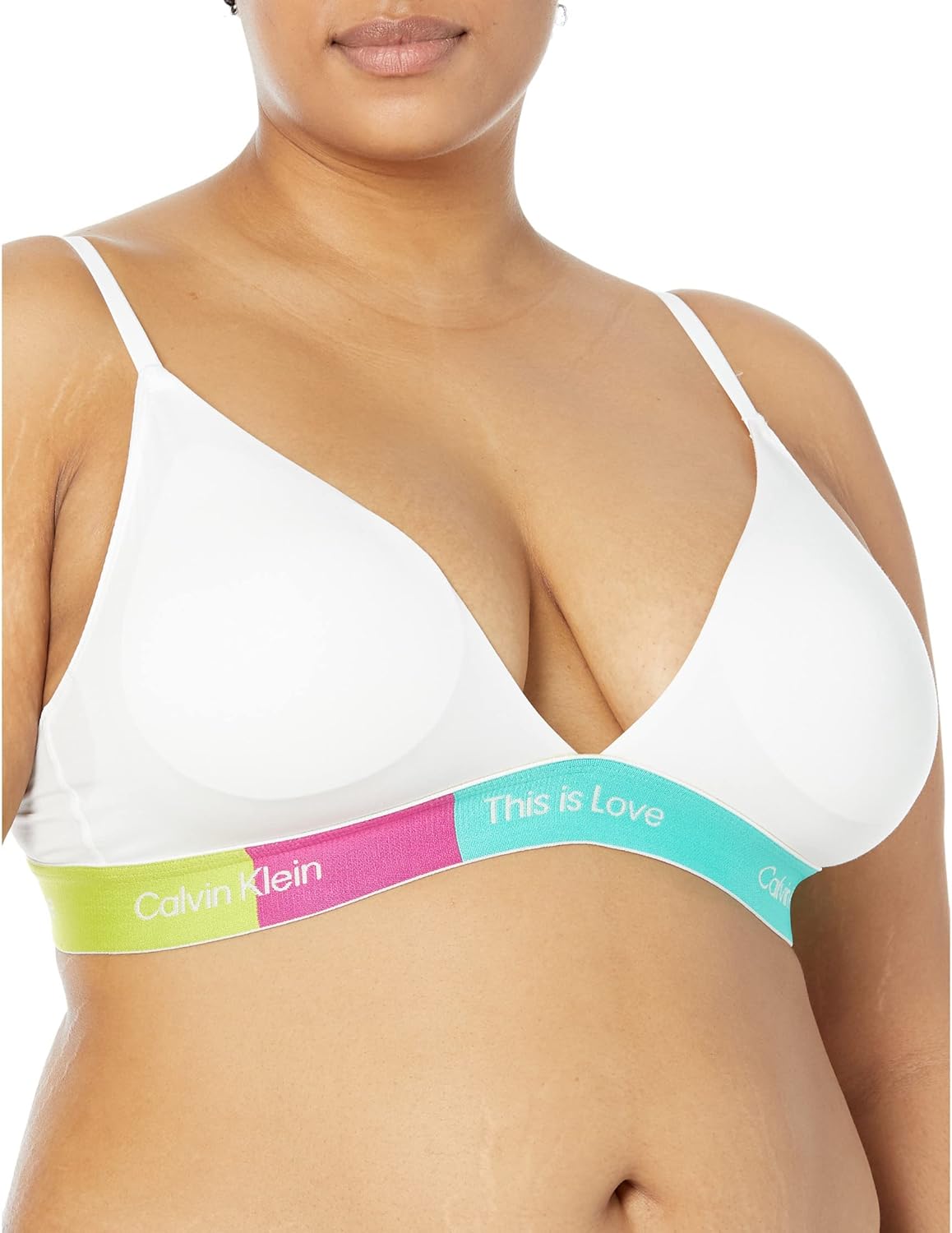 

Женский бюстгальтер с треугольными чашечками This is Love от Calvin Klein Lightly Linen, White