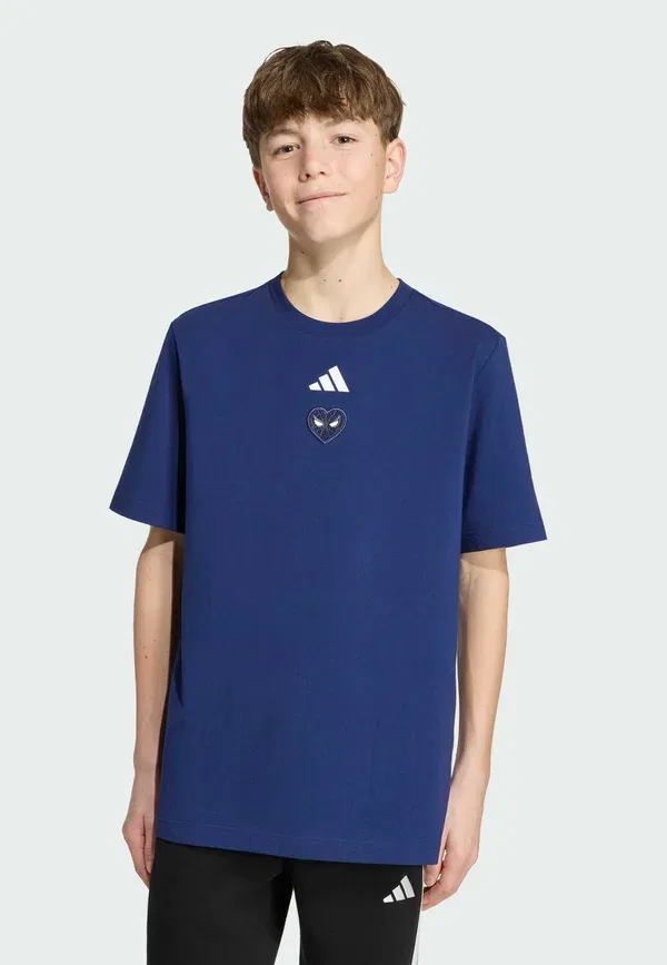 Футболка Adidas Marvel Spider-man с принтом, унисекс Adidas Sportswear, белый/темно-синий — фото 2