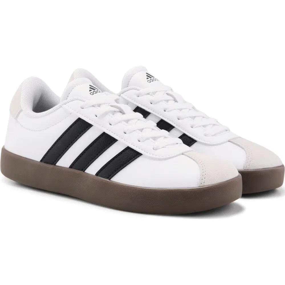 Детские кроссовки VL Court 3.0 Adidas, White/Black/Gum