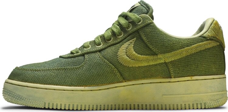 Кроссовки Nike Stussy x Lookout & Wonderland x Air Force 1 Low 'Hand Dyed - London', зеленый — фото 4