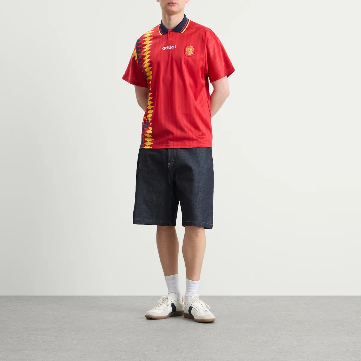 Футболка с воротником и принтом Spain Home Jersey 1994 Adidas, Collegiate Red — фото 4