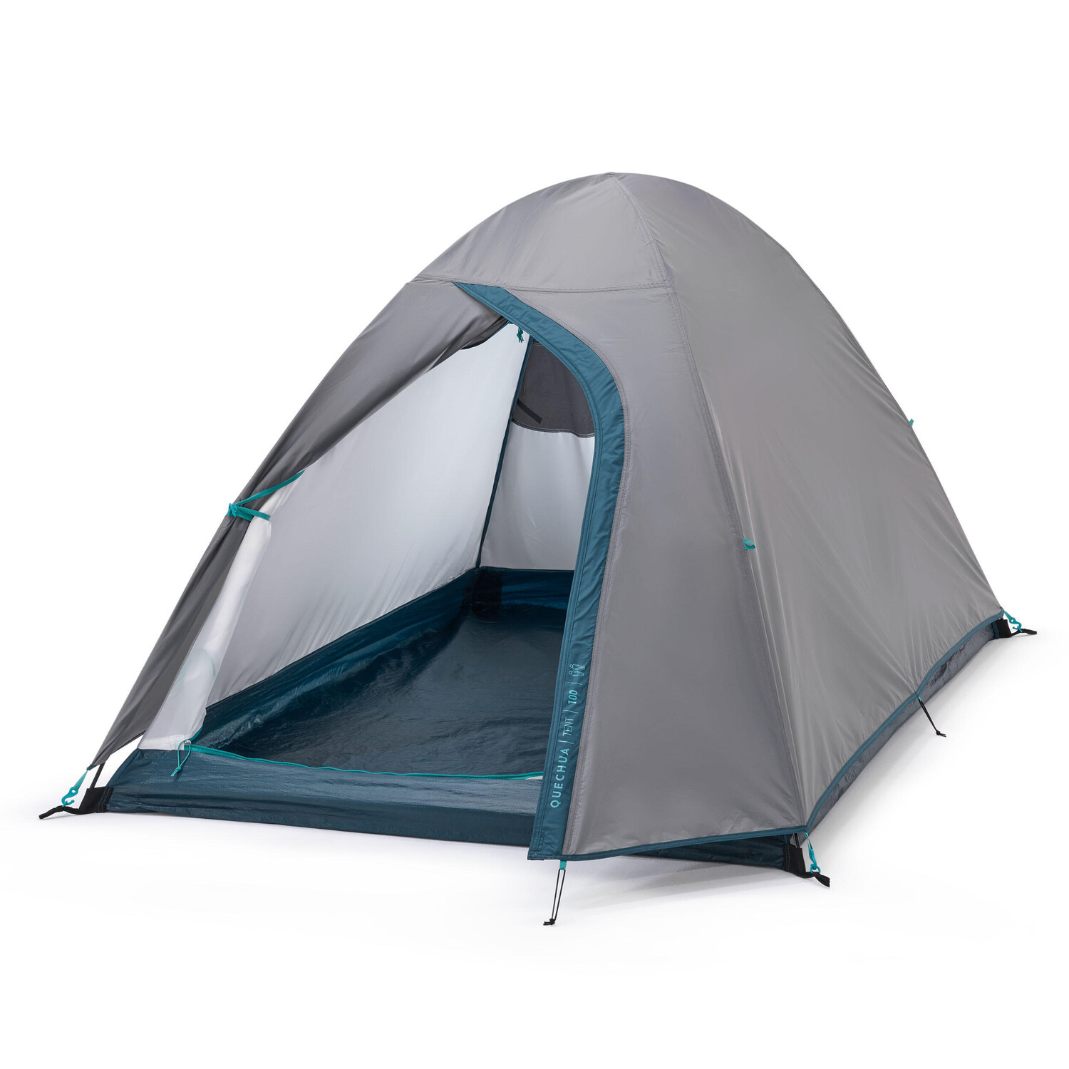 

Палатка для кемпинга Quechua MH100 2-х местная, серый/голубой