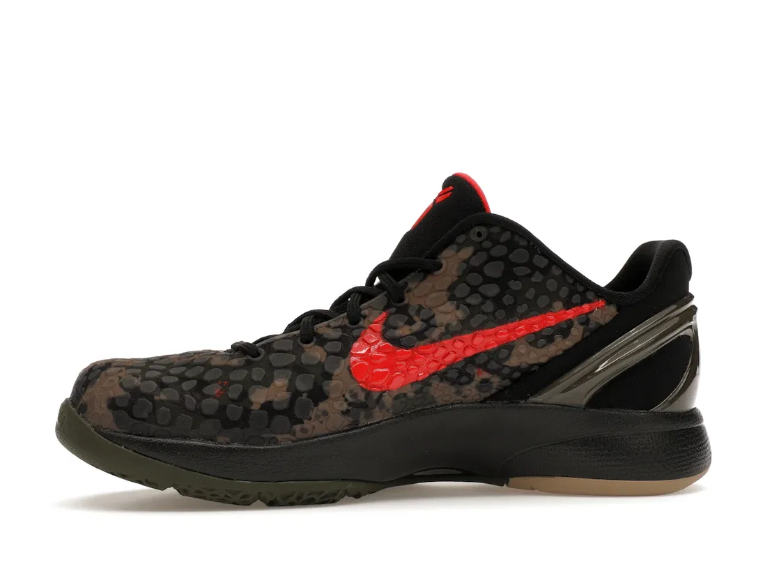 Детские кроссовки для активного спорта Nike Kobe 6 Protro Nike, Black/Crimson-Bog Green-Khaki — фото 3