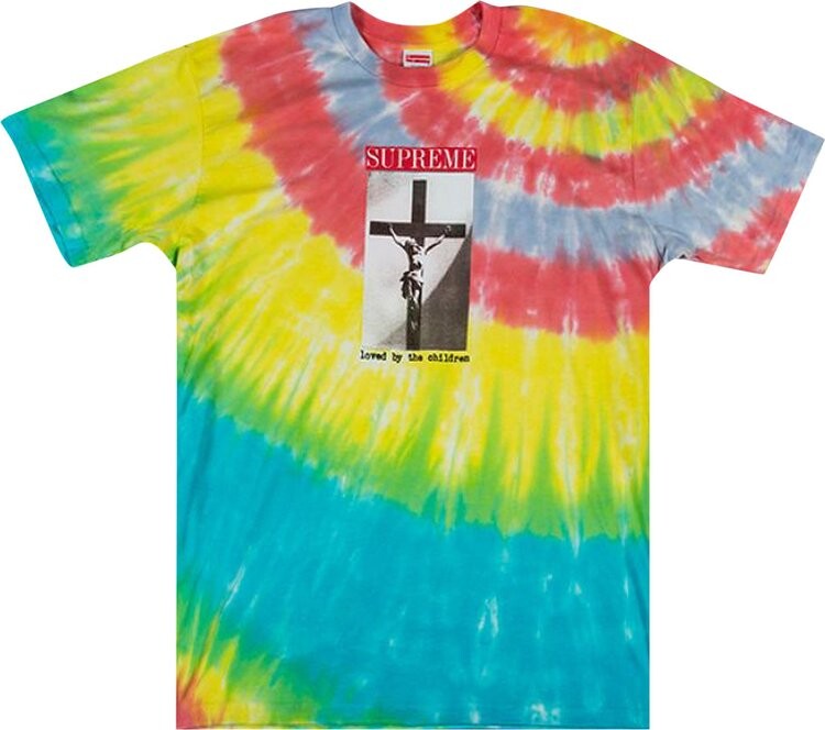 Футболка Supreme Loved By The Children Tee 'Tie Dye', разноцветный — фото 2