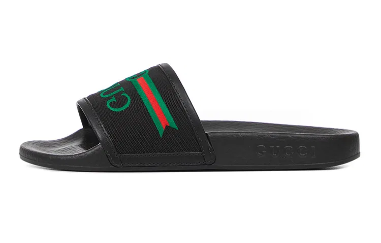 Детские сандалии для мальчиков с вышивкой Gucci, GUCCI, Black