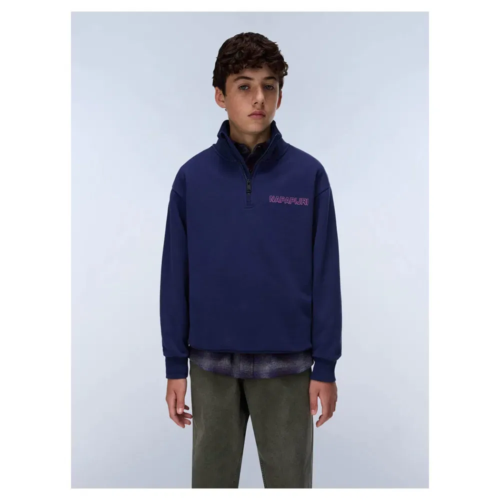 Детский свитшот для мальчиков с полузамком Tipi Half-Zip Napapijri, Blue