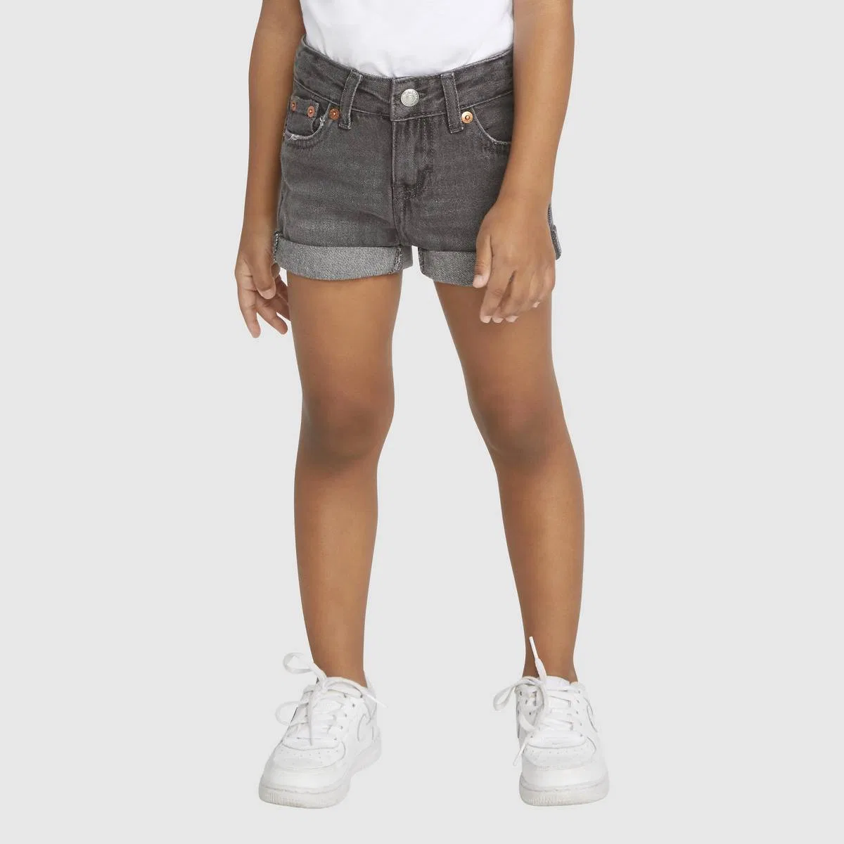 Короткие шорты для девочек 2-4 лет Levi's, Arya - Dark Wash — фото 2