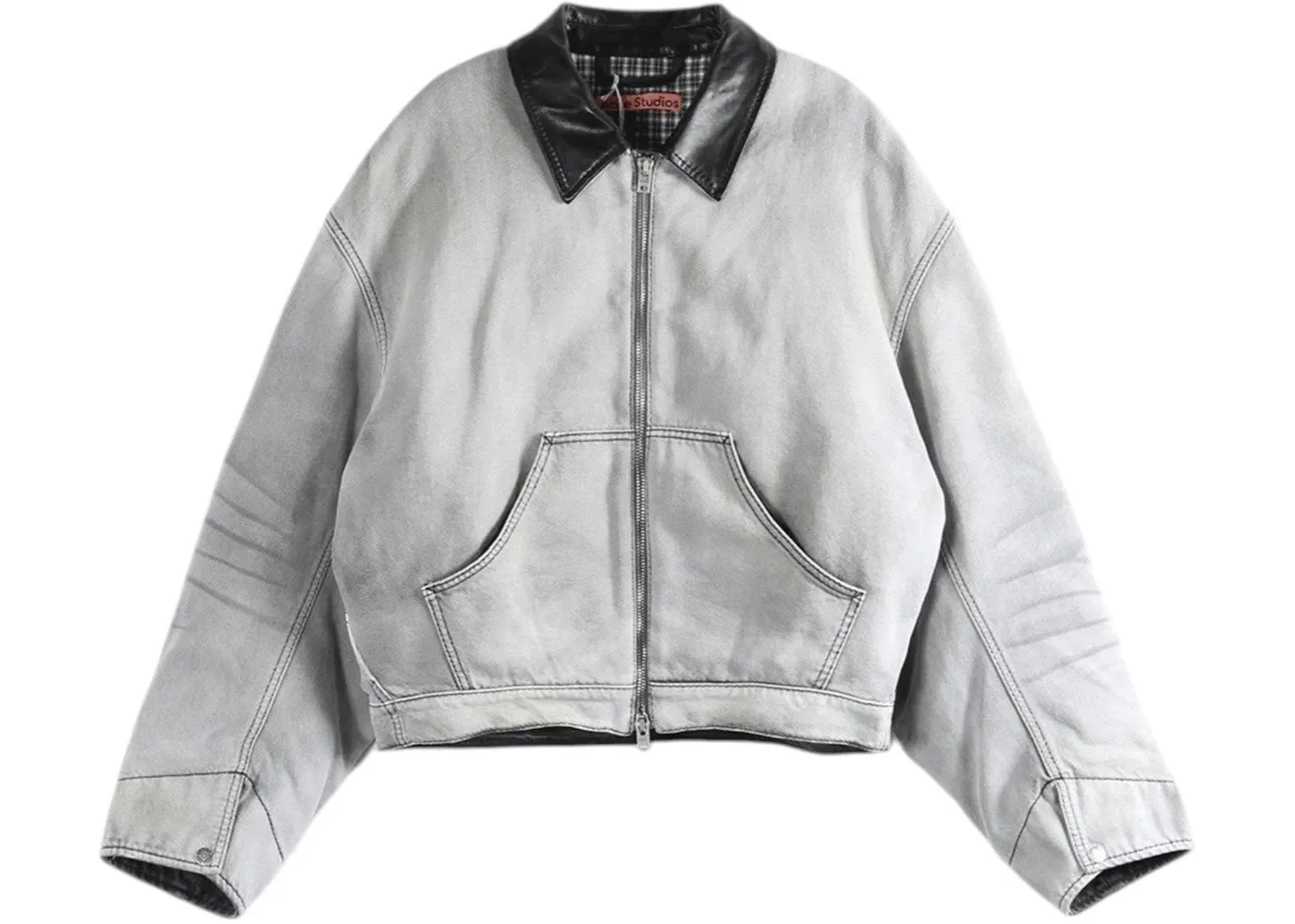 Мужские шорты свободного кроя на молнии Short Acne Studios, White/Black