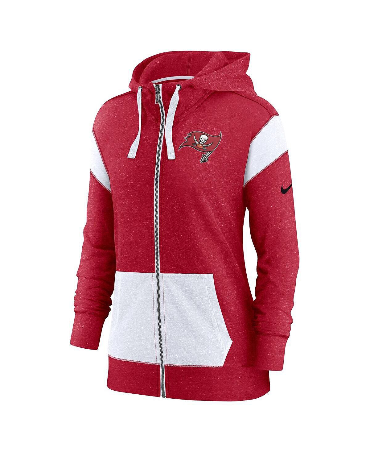 Женская красно-белая худи с молнией во всю длину tampa bay buccaneers monaco Nike, мульти — фото 3