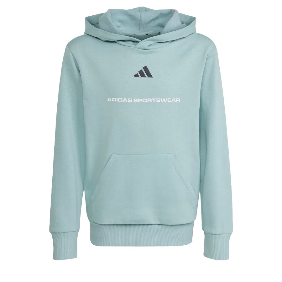 Спортивная толстовка ADIDAS SPORTSWEAR 'adidas Slogan Fleece' зеленого цвета