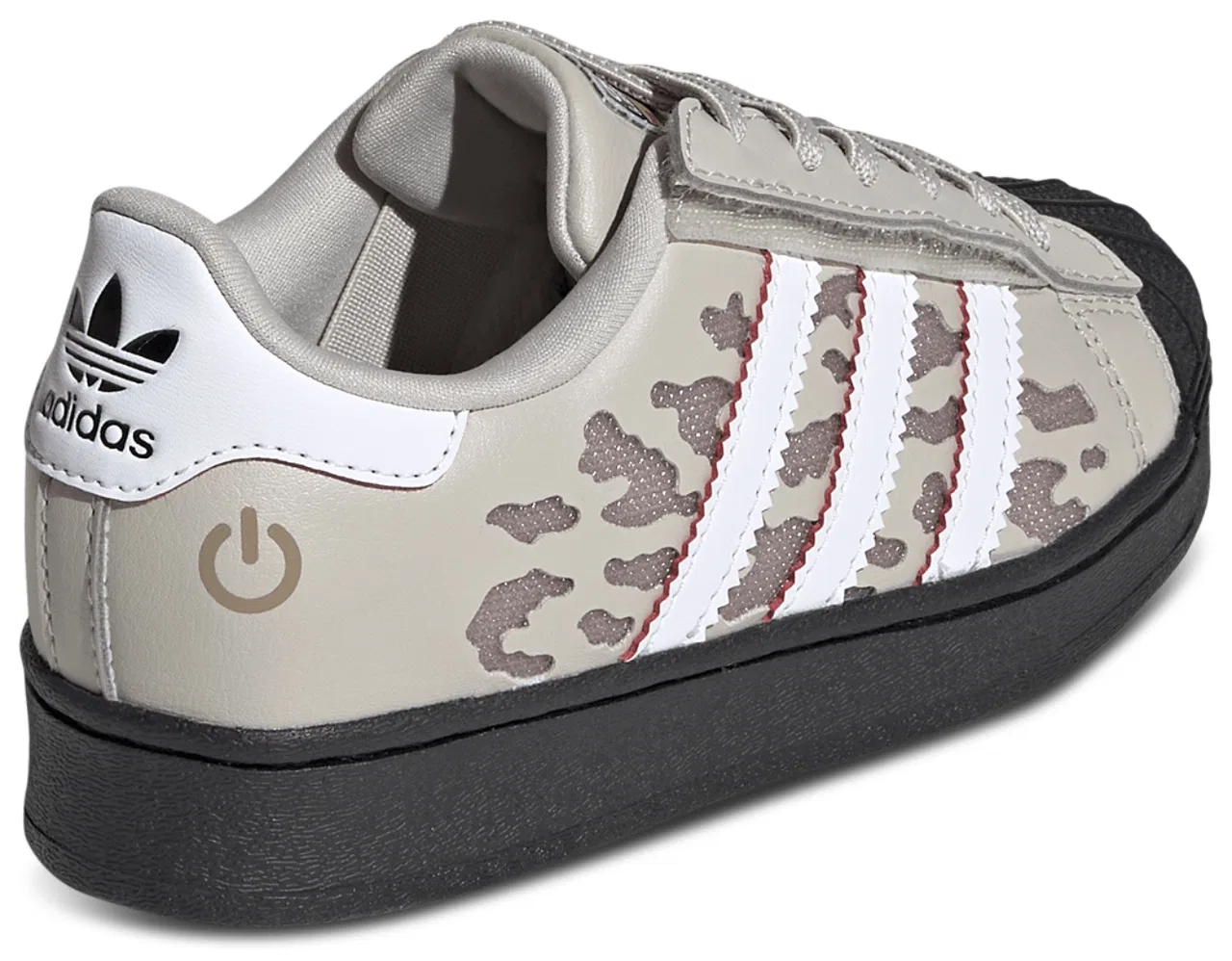 Детские кроссовки для мальчиков с LED-подсветкой Superstar adidas, Wonder Alumina/Footwear White/Wonder White — фото 3