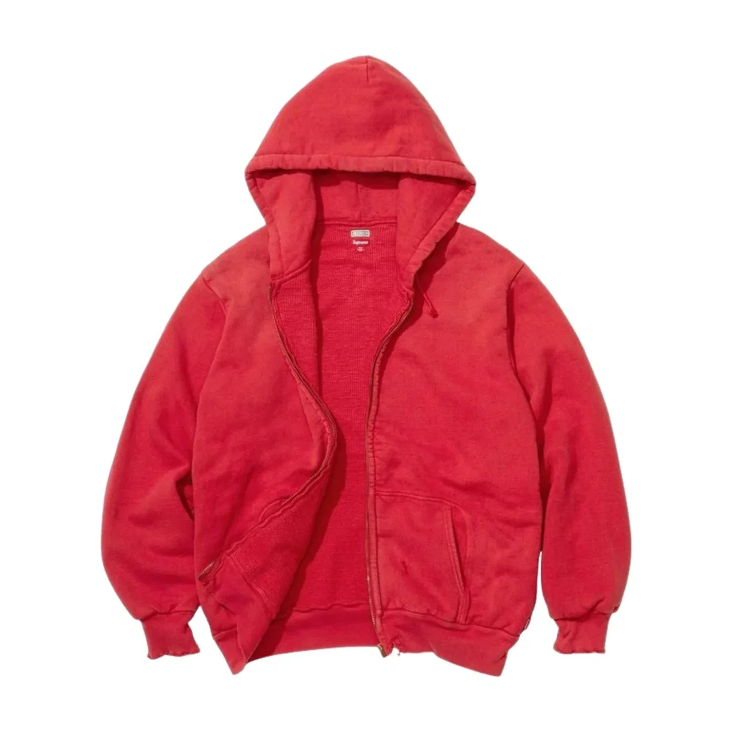 Мужское худи FW26 x A.PRESSE Vintage Zip Up Hooded Sweatshirt 'Red' Supreme, красный — фото 2