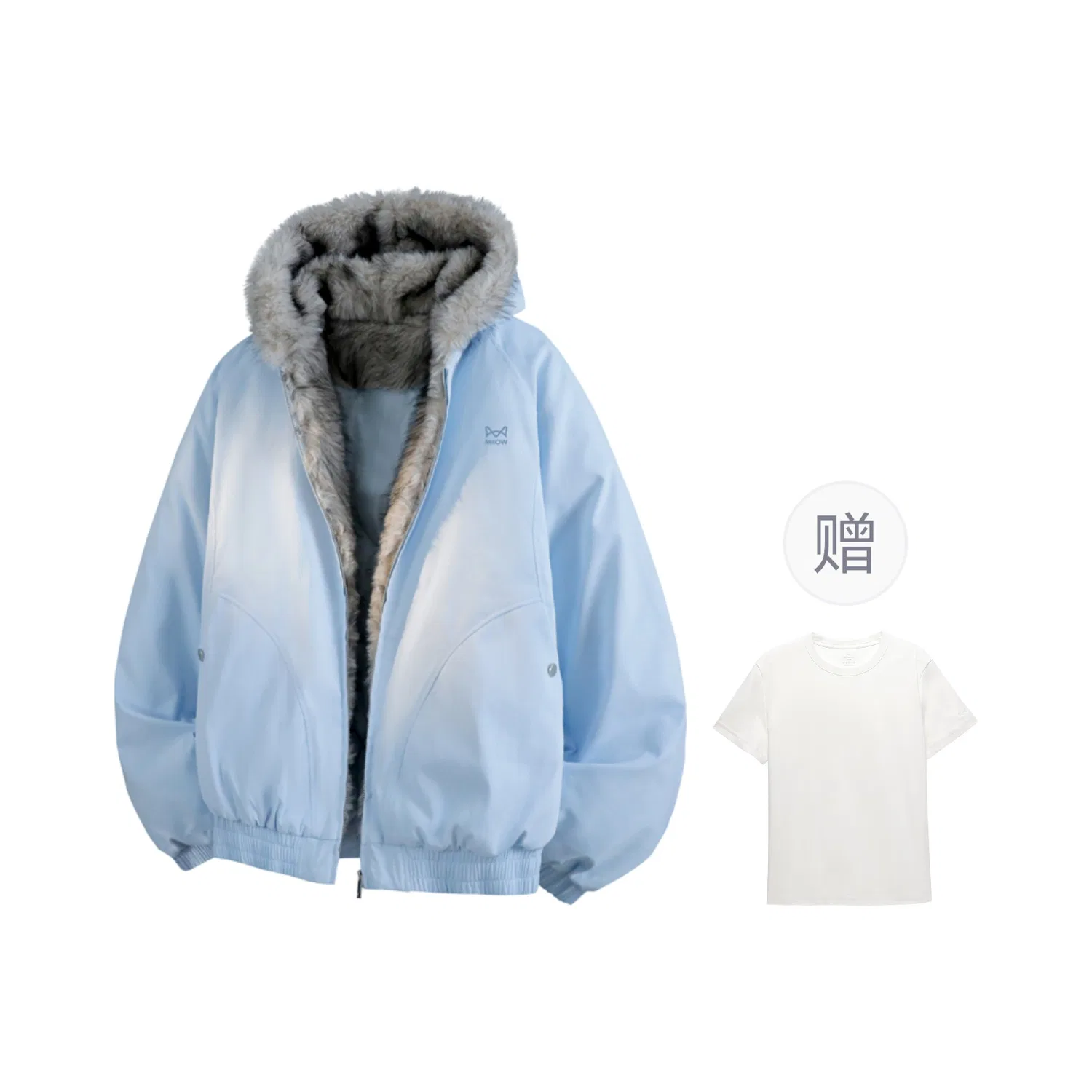 Детское утепленное пальто-пуховик с принтом Puffer Jacket Coat MIIOW