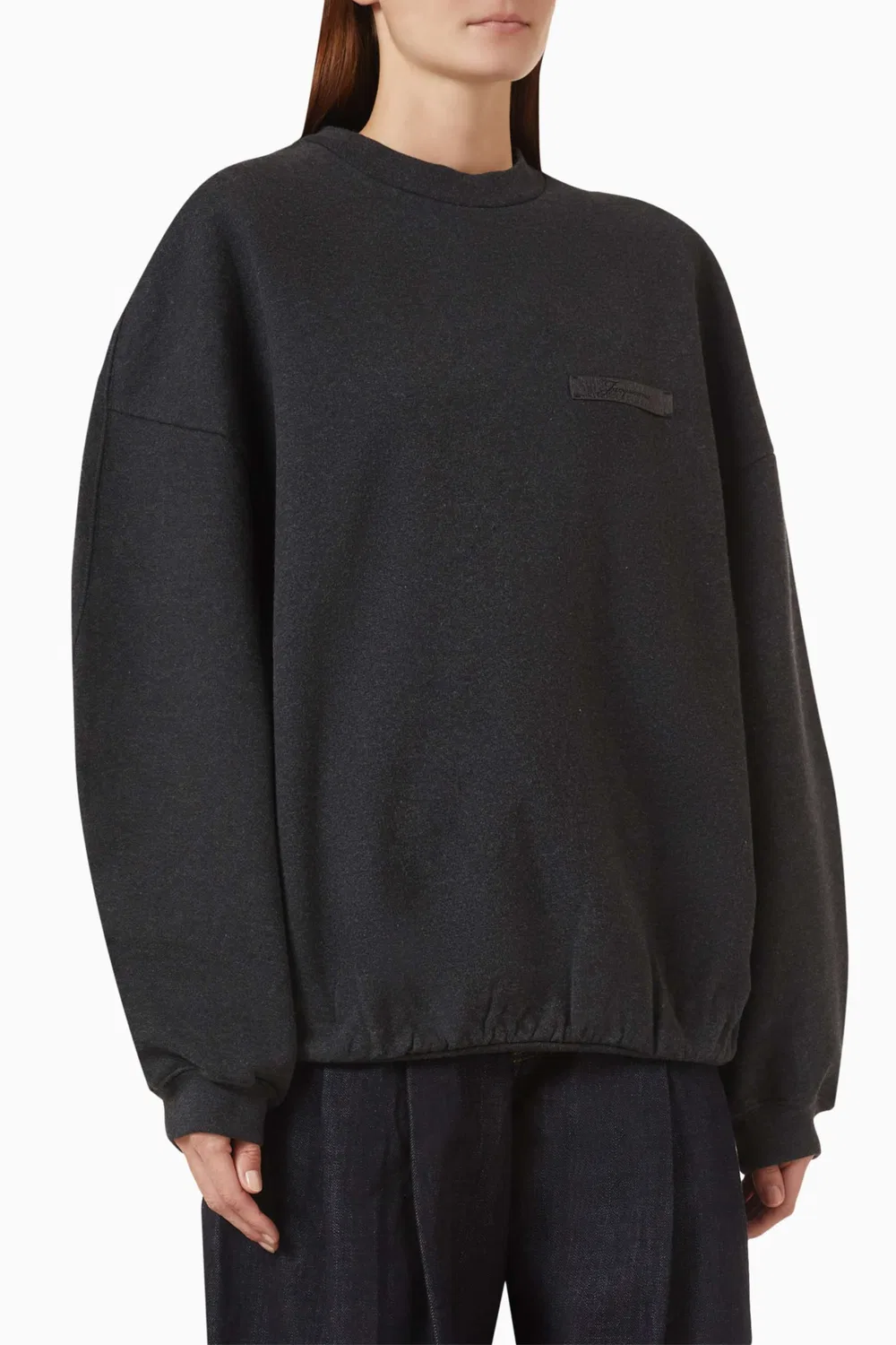 Свитшот оверсайз хлопковый Ruban Jacquemus, серый
