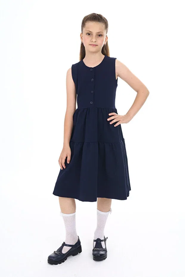 Детское платье для девочек с длинным рукавом Toontoy, Navy Blue