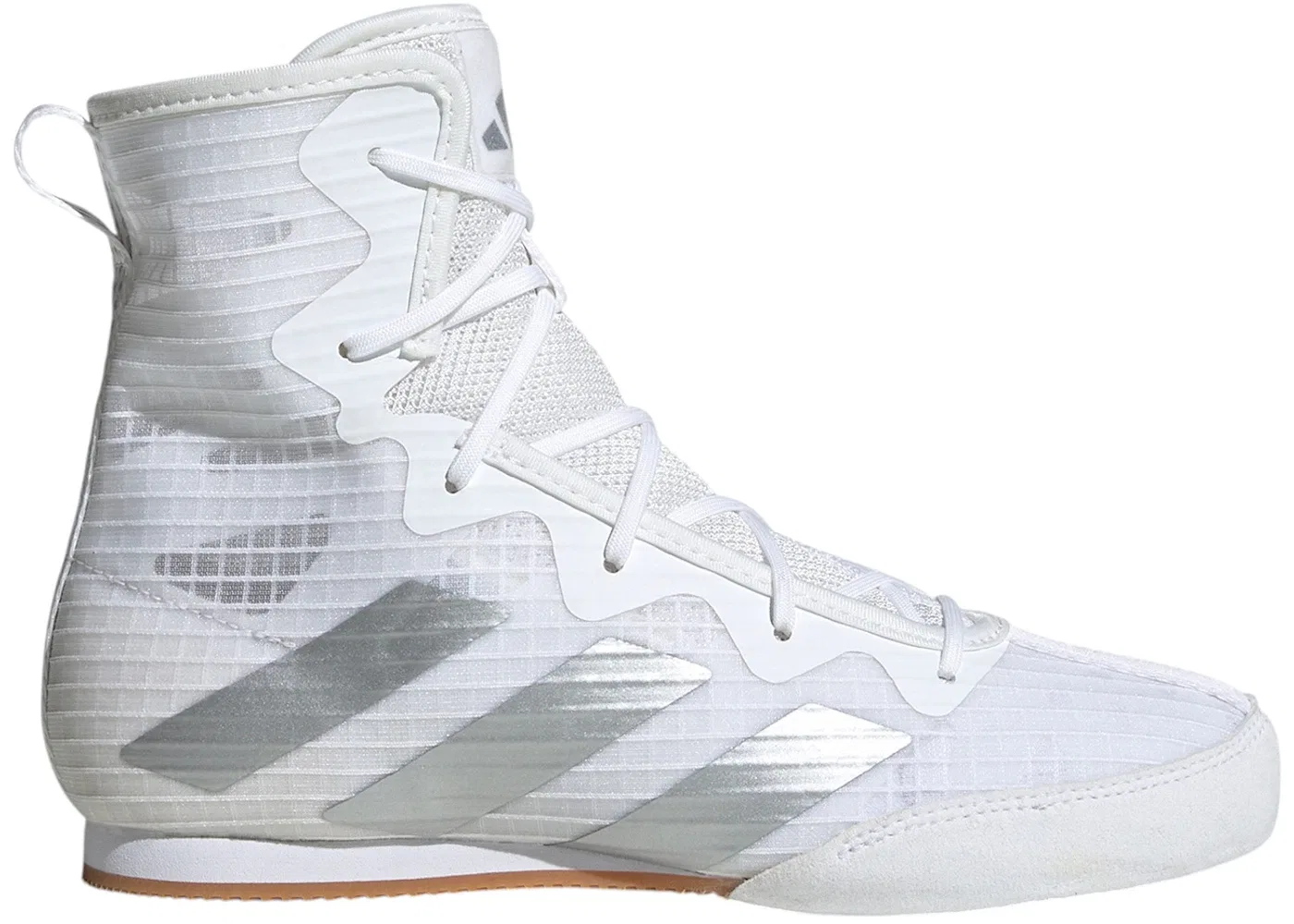 Детские кроссовки для бокса с закрытой пяткой Adidas Box Hog 4 Adidas, Cloud White/Silver Metallic/Core Black