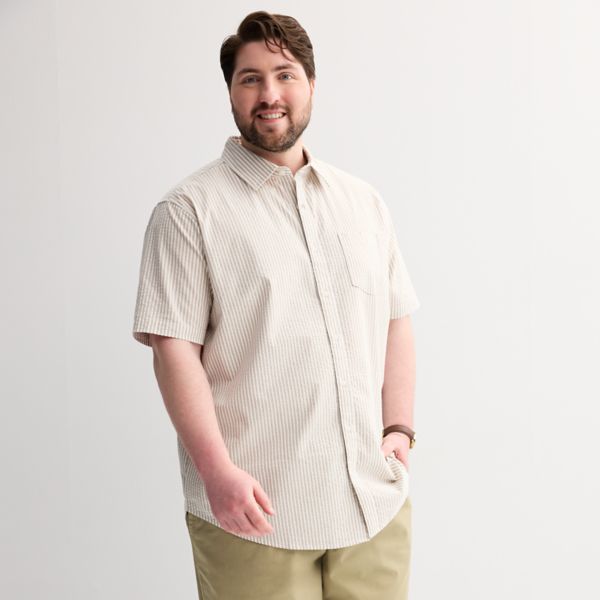 

Рубашка с коротким рукавом для больших и высоких Sonoma Goods For Life, цвет melon stripe tan