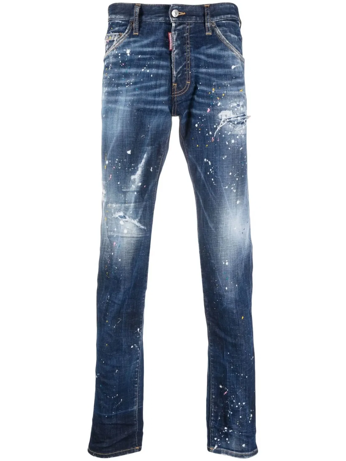 Джинсы Twimphony с эффектом кисточек DSQUARED2, синий