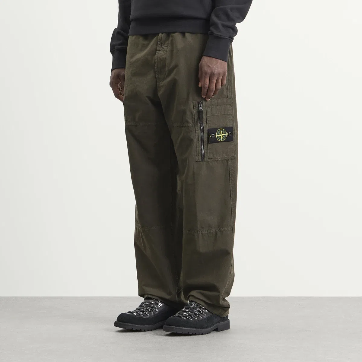 Штаны карго из органического хлопка рипстоп Stone Island, Charcoal — фото 2