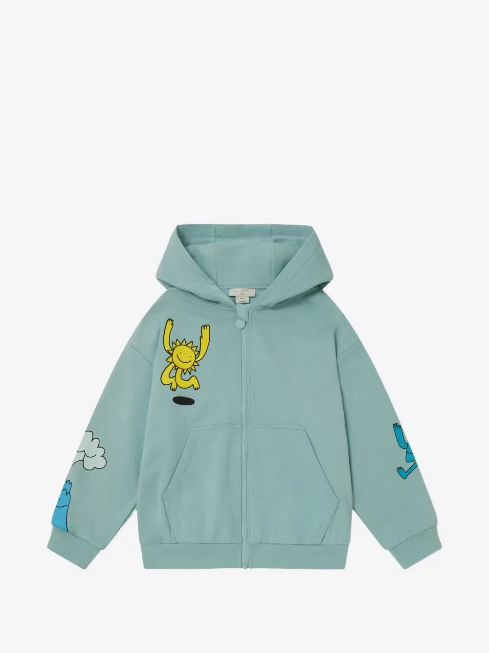 Толстовка на молнии с графическим принтом Earth Friends Stella McCartney Kids, синий