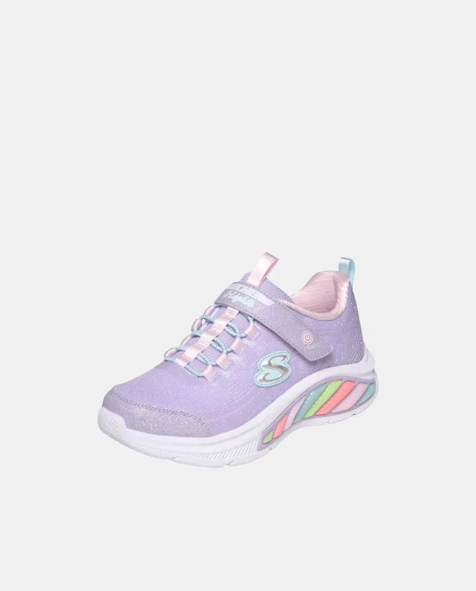 Детские кроссовки для девочек со светодиодами Skechers, Lila Claro — фото 3