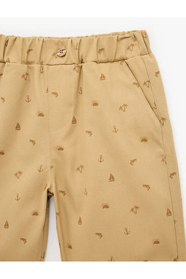 Детские шорты для мальчиков хлопковые Koton, Camel Patterned — фото 3