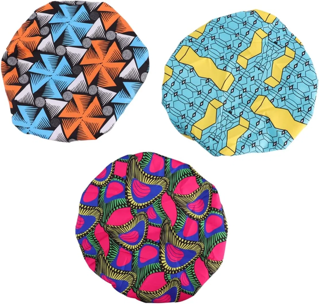 Шапочка для душа Satin, 7LiuYueFei6, набор 6 шт, 26x26 см, Assorted Color — фото 2