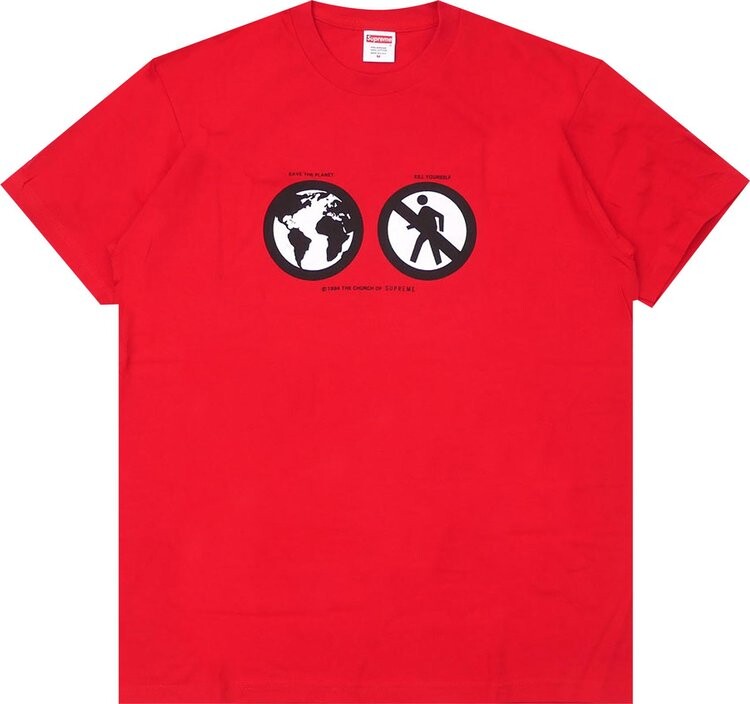 

Футболка Supreme Save The Planet Tee 'Red', красный