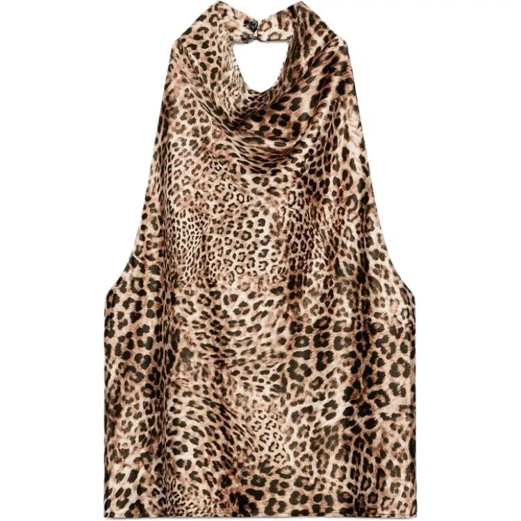Женский топ-майка с принтом леопарда Leopard Print ZARA, Leopard Print