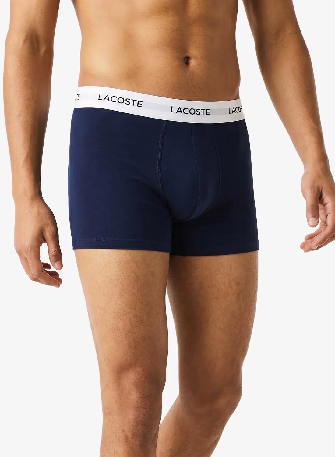 Трусы-боксеры эластичные хлопковые комплект из 3 штук Lacoste, синий — фото 2