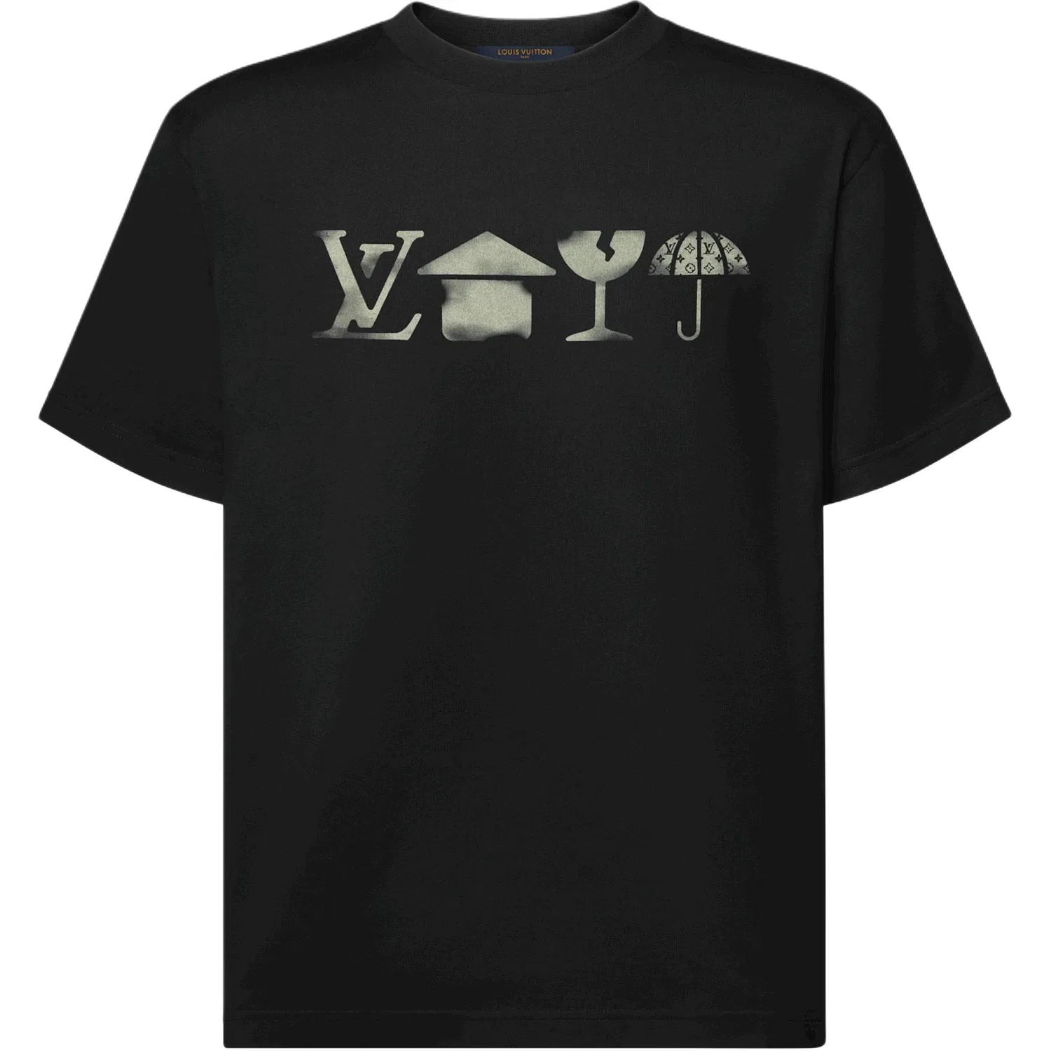 Мужская футболка с круглым вырезом LOUIS VUITTON, Black